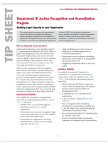 Department Of Justice Recognition and Accreditation Program: Building Legal Capacity in your Organization