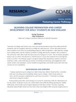 Blending College Preparation and Career Development for Adult Students in New England