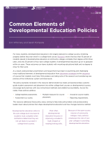Common Elements of Developmental Education Policies