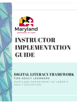 Instructor Implementation Guide for the Digital Literacy Framework for Adult Learners