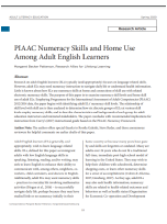 PIAAC Numeracy Skills and Home Use Among Adult English Learners