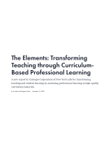 The Elements: Transforming Teaching through Curriculum-Based Professional Learning