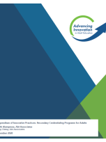 Compendium of Innovative Practices: Secondary Credentialing Programs for Adults