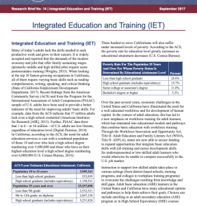 Integrated Education and Training (IET)