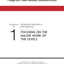 Standards-in-Action: Mathematics Foundational Units to Fulfill the Instructional Shifts
