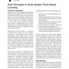 State Strategies to Scale Quality Work-Based Learning