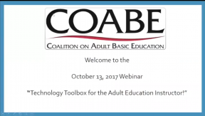 Technology Toolbox for the Adult Education Instructor!