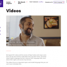 We Speak NYC Videos