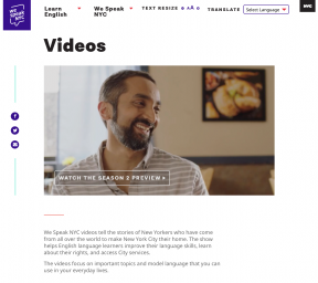We Speak NYC Videos