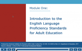 Introduction to the English Language Proficiency Standards for Adult Education – Module One