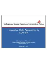 Innovative State Approaches to Implementing CCR Standards Webinar