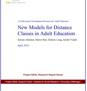New Models for Distance Classes in Adult Education