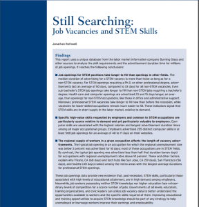 Still Searching: Job Vacancies and STEM Skills