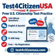 Free U.S. Citizenship Test Practice – Test4CitizenUSA.com